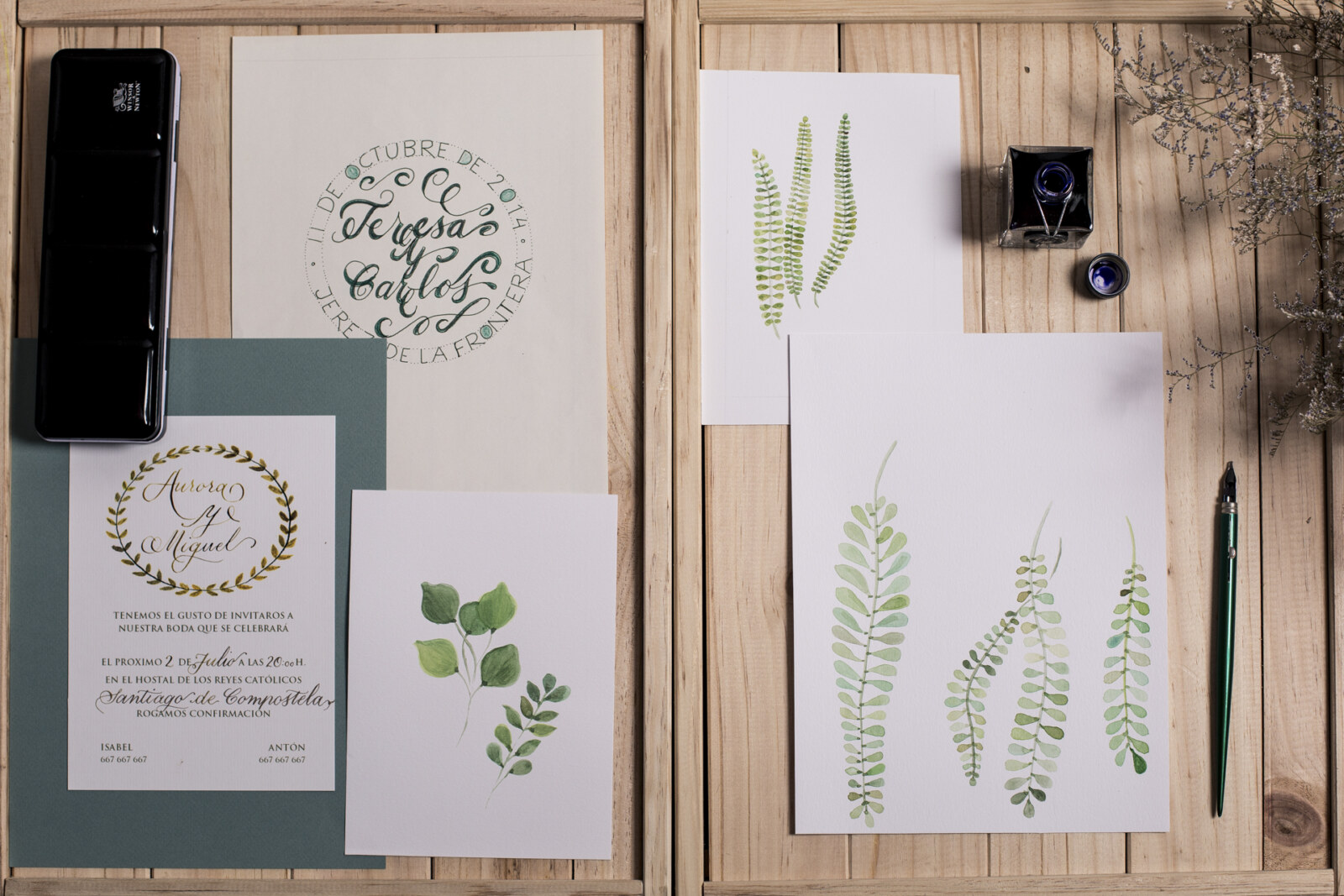 Detalle de papelería corporativa fotografiada para una empresa